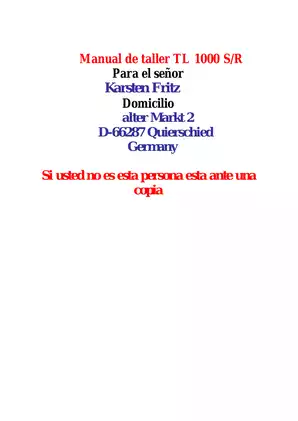 Complete Service Manual for Suzuki TL1000S 1997 Motorcycle