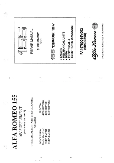 Preview: Alfa Romeo 155 manual 1992–98 (P/N PA49780016V002)