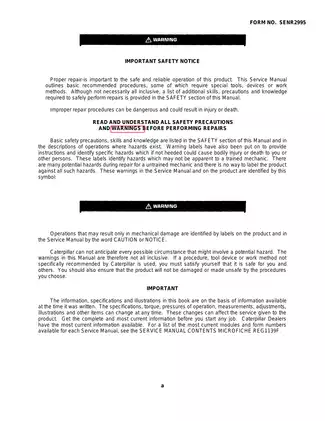 Caterpillar 3508 Diesel Engine Technical Manual Preview image 4