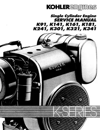 Kohler K-Series Engine Service Manual - Detailed Repair and Maintenance Guide Preview image 4