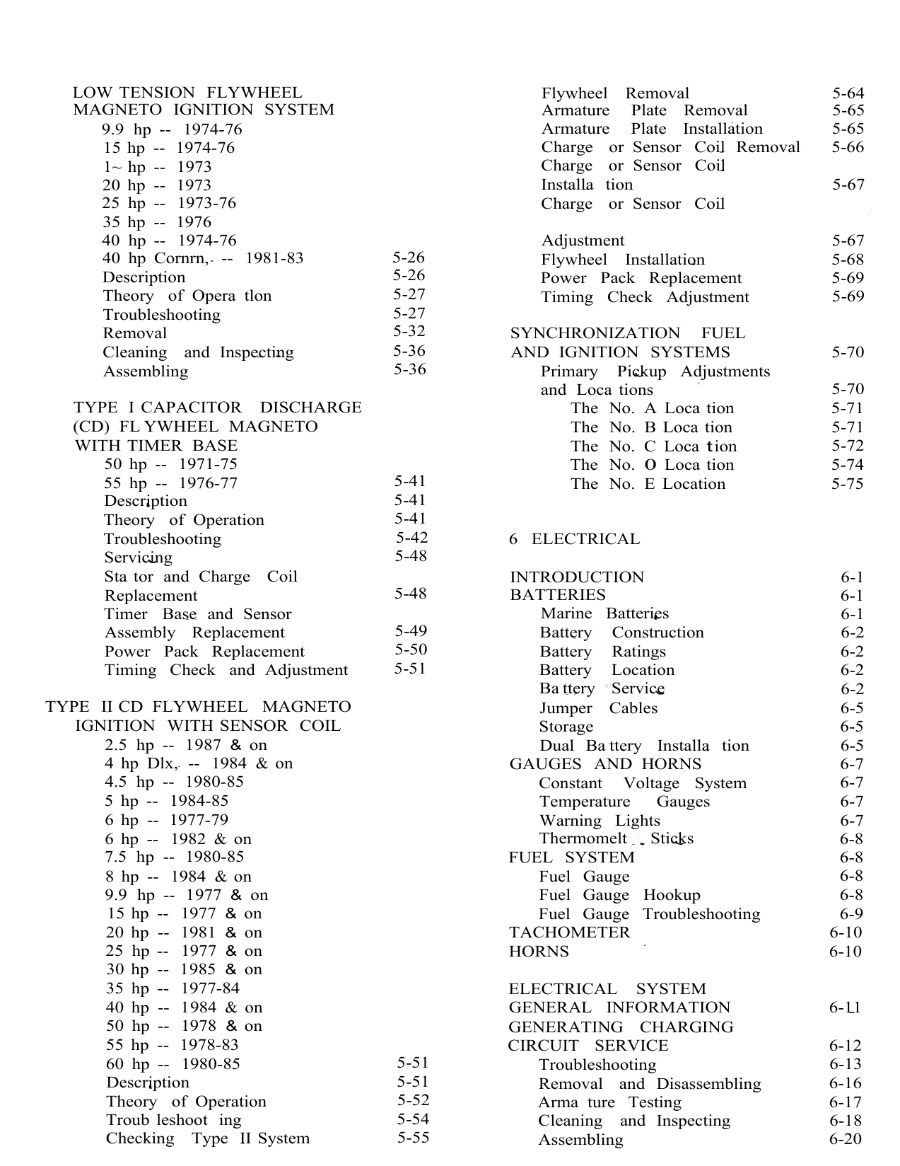 1971-1989 Johnson Evinrude 1 hp - 60 hp outboard engine service manual Preview image 5