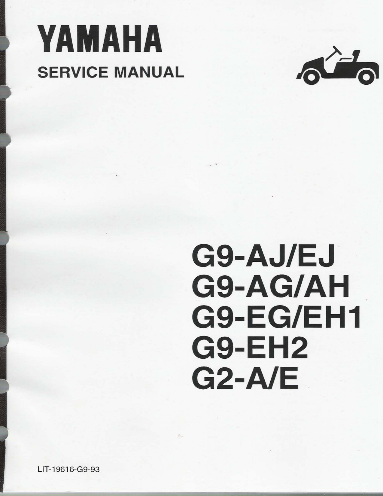 Yamaha Electric Gas Golf Cart G9-AJ/EJ, G9-AG/AH, G9-EG/EH1, G9-EH2, G2-A/E repair manual Preview image 3