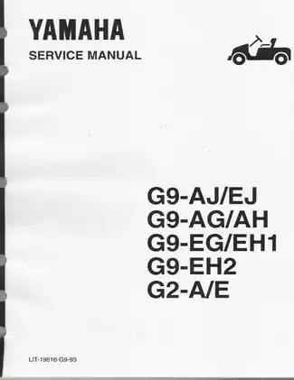 Yamaha Golf Car Service Manual (G2-E, G2-A, G9 Series) Preview image 3