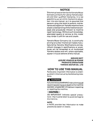 Yamaha Golf Car Service Manual (G2-E, G2-A, G9 Series) Preview image 4