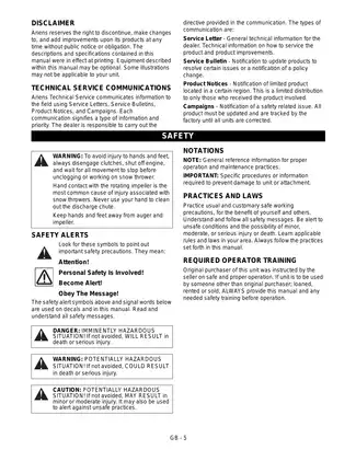 Ariens 926 series Sno-Thro service manual Preview image 3