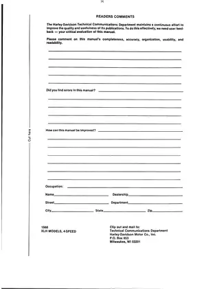 Comprehensive Service Manual for 1986 Harley-Davidson XLH Models Preview image 3