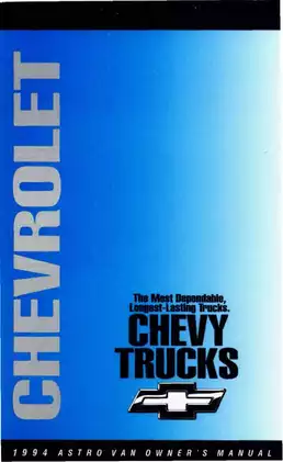 1994 Chevrolet Astro Van owner´s manual Preview image 1