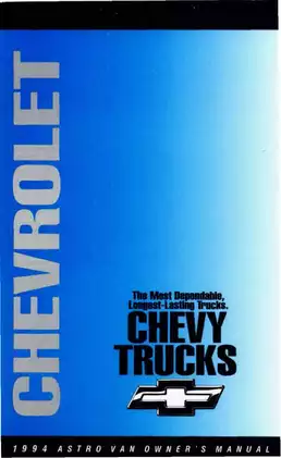 1994 Chevrolet Astro Owner's Manual - Comprehensive Guide for Safe Operation & Maintenance