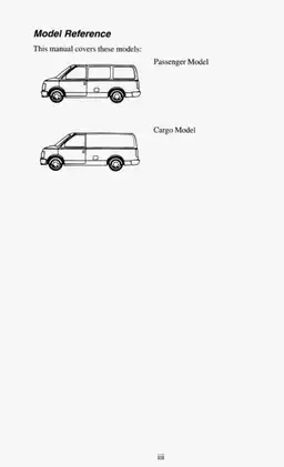 1994 Chevrolet Astro Owner's Manual - Comprehensive Guide for Safe Operation & Maintenance Preview image 5