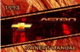 1998 Chevrolet Astro / Safari Owner's Manual (P/N 15020756) – preview page 1