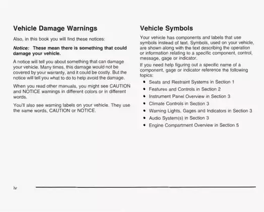2003 Chevrolet Astro Owner's Manual - Comprehensive Guide to Safety Restraint Systems and Driving Features Preview image 5