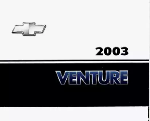 2003 Chevrolet Venture owners manual Preview image 1