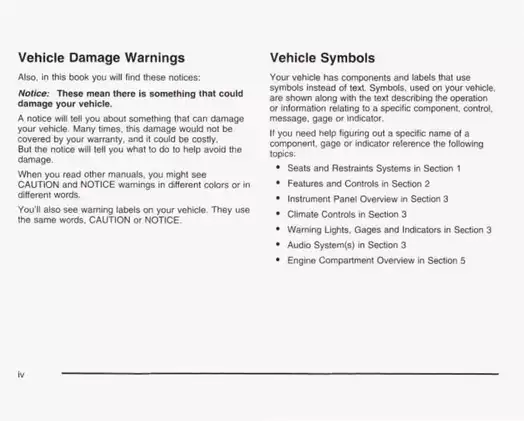 2003 Chevrolet Venture owners manual Preview image 5