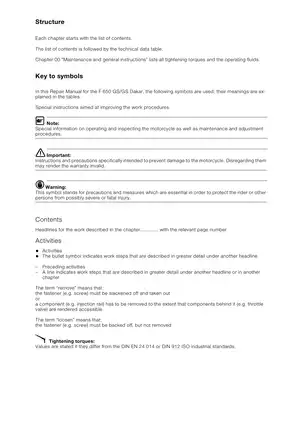 BMW F650GS, GS Dakar repair manual Preview image 3