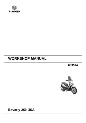 Piaggio Beverly 250, BV250 workshop manual