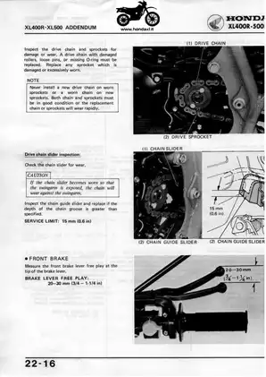 1982 Honda XL400R, XL500R service manual Preview image 2