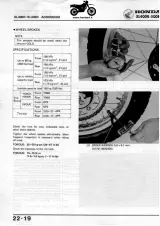 Honda XL400R & XL500R1982 OEM Service Manual Addendum (P/N 6643500Y) – preview page 5