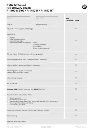 2001-2004 BMW™ R 1150 RT Integral ABS manual Preview image 4