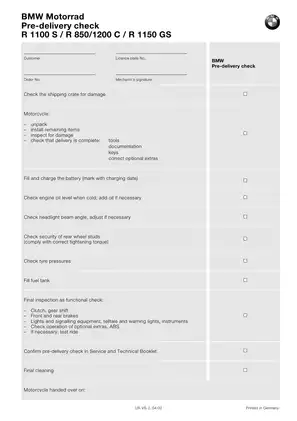BMW R 1150 GS Repair Manual - Comprehensive Guide for Maintenance and Repair Preview image 5