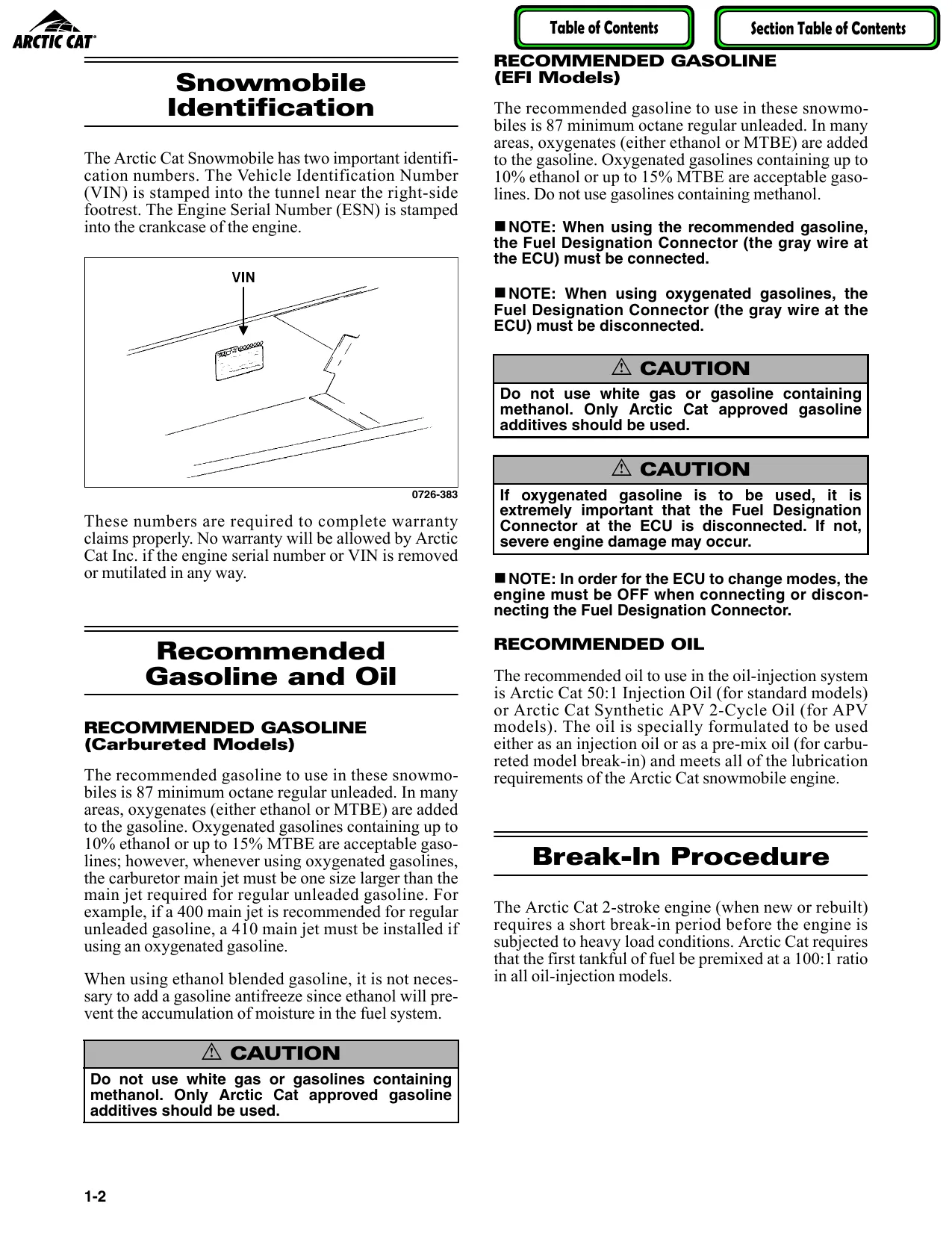 2005 Arctic Cat snowmobile shop manual Preview image 2