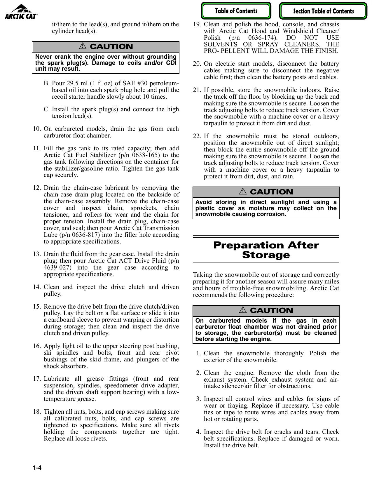 2005 Arctic Cat snowmobile shop manual Preview image 4