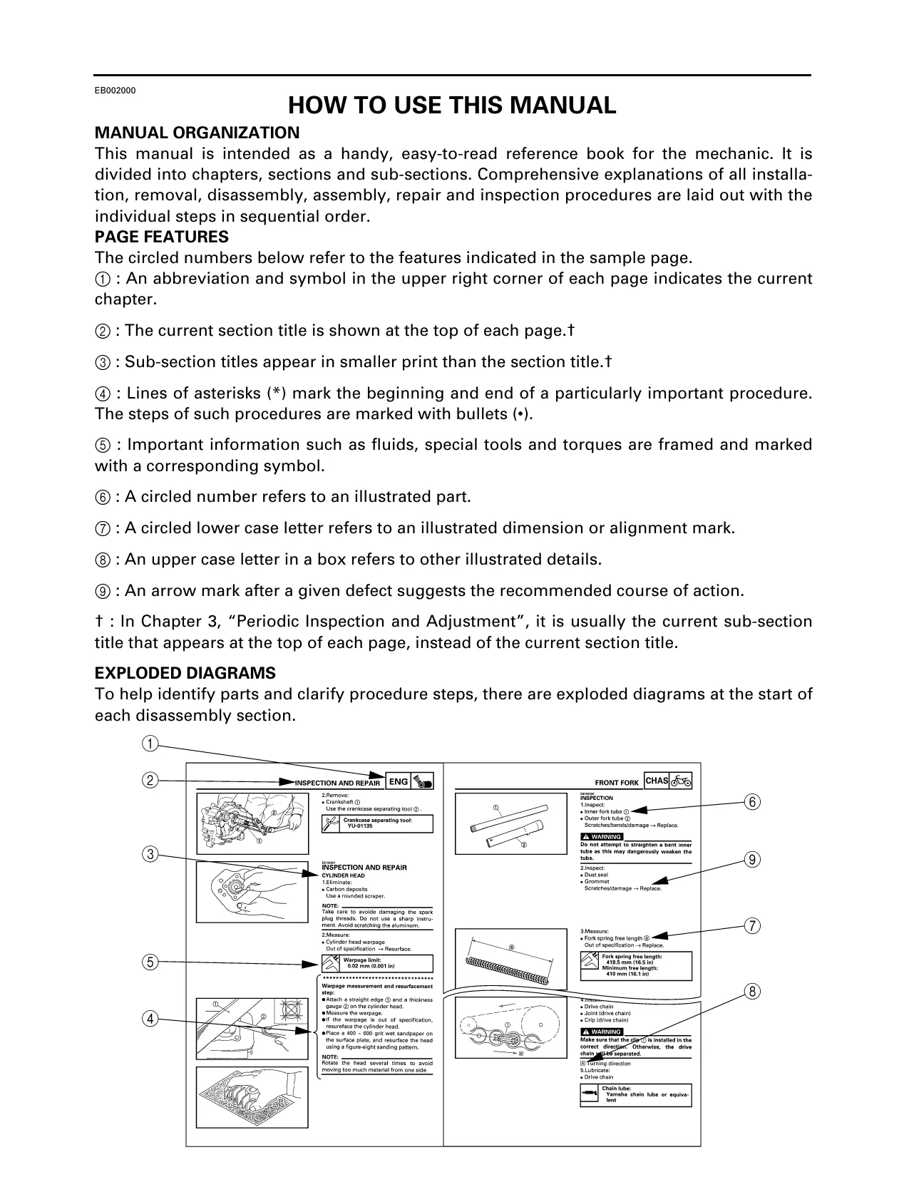 1998-2001 Yamaha Bear Tracker YFM250 ATV service manual Preview image 4