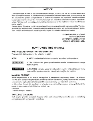 1989-2001 Yamaha YFS200(U-A) Blaster ATV service manual Preview image 3