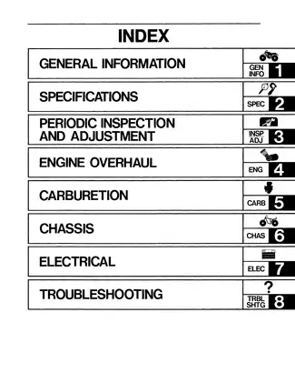 1989-2001 Yamaha YFS200(U-A) Blaster ATV service manual Preview image 5