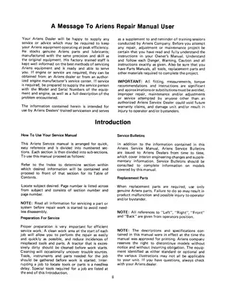Ariens O3i Series GT Hydrostatic Garden Tractor Service Manual Preview image 5