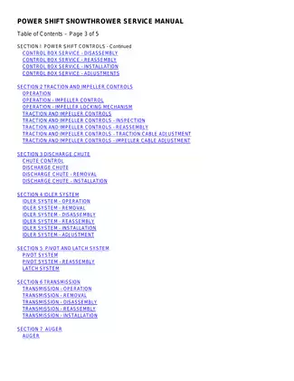 Toro Power Shift Snowthrower Service Manual (Models 624, 824, 828, 1132) Preview image 4