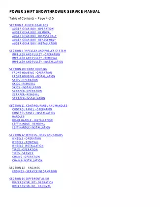 Toro Power Shift Snowthrower Service Manual (Models 624, 824, 828, 1132) Preview image 5