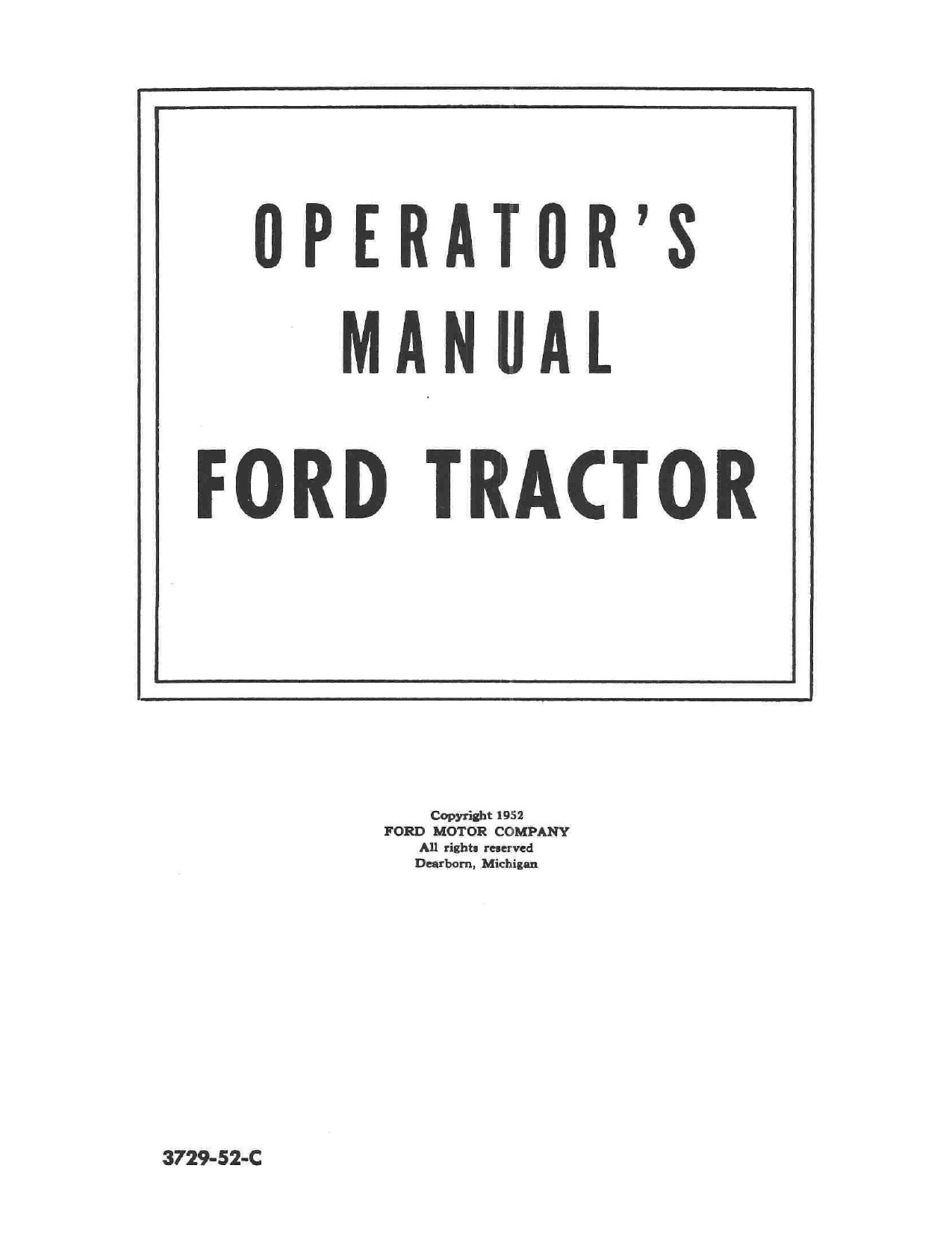 1939-1952 Ford 9N, 2N, 8N tractor operators manual Preview image 4