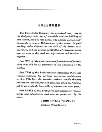 Ford 8N, 9N, and 2N Tractor Operator’s Manual - Comprehensive Guide (1952) Preview image 5