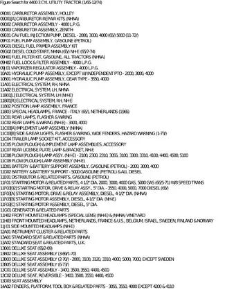 Ford 4400 3 Cylinder Utility Tractor Service Manual (1965-1974) Preview image 5