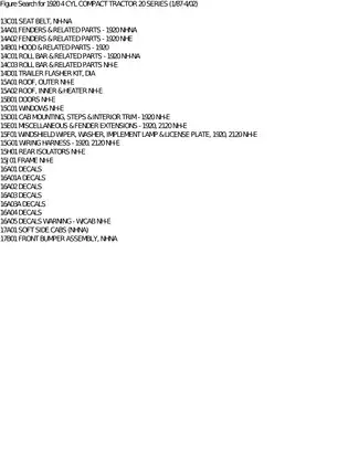 Ford 1920 compact tractor parts list Preview image 5
