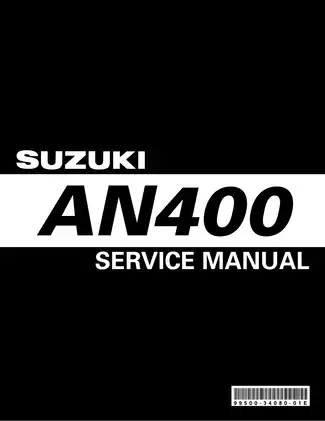 2003 Suzuki AN400 Burgman service manual Preview image 1