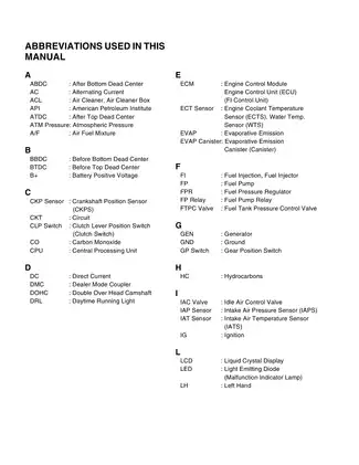 2003 Suzuki AN400 Burgman service manual Preview image 5