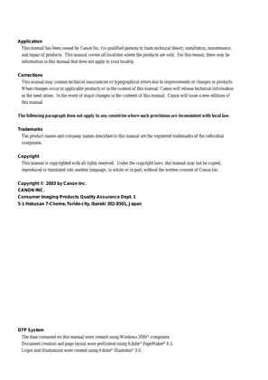 Canon SmartBase MP730/MP700 Service Manual - Complete Guide Preview image 2