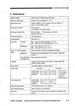 Canon CLC-700, CLC-800 color laser copier service manual Preview image 4