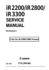 2001 Canon iR2200/iR2800/iR3300 Service Manual (P/N FY8-13H8-000) – preview page 1