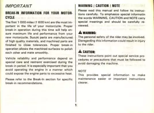 Suzuki GSX-R1100 Owner's Manual - Ultimate Guide to Safety and Maintenance Preview image 2