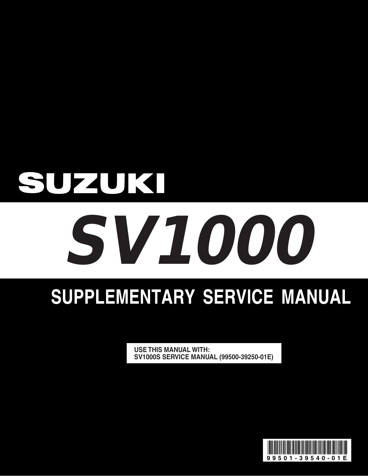 2003-2004 Suzuki SV1000S service and shop manual Preview image 1