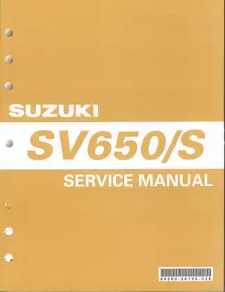 Suzuki SV650/S 2003 Service Manual - Complete Guide to Maintenance and Repair