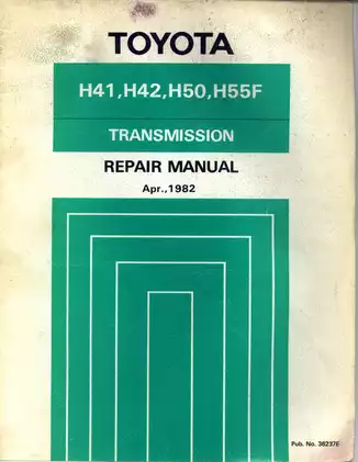 1967-1975 Toyota Land Cruiser H41, H42, H50 H55F repair manual