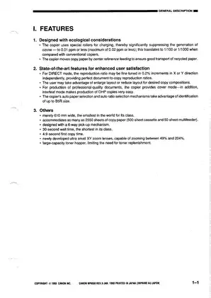 Canon NP6030 Service Manual - Comprehensive Guide for Efficient Operation Preview image 2