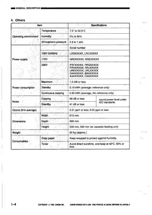 Canon NP6030 copier service manual Preview image 5