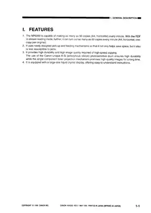 Canon NP6050 Digital Copying Manual - Comprehensive Service Guide