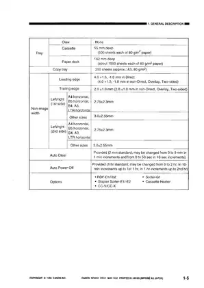 Canon NP6050 copier service manual Preview image 5