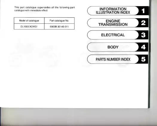 2003-2012 Suzuki DL 1000 V-Strom parts catalog, manual Preview image 2