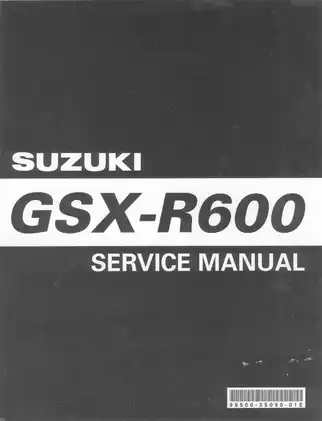 Comprehensive Suzuki GSX-R600 Service Manual (2004 Model) Preview image 1